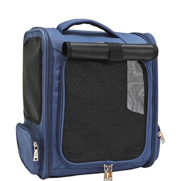 Nicole Lee USA Expandable Cat Dog Pet Carrier Backpack In Blue - Picture 6 of 12